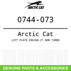 Engine-z1 0744-073 Arctic Cat Oem Textron Lift Plate Non Turbo