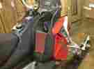 Pl11-17b 14.5mm Rd-d 14.4mm Sledtred Snowmobile Console Knee Pads Polaris 2011 2017 Black W Red