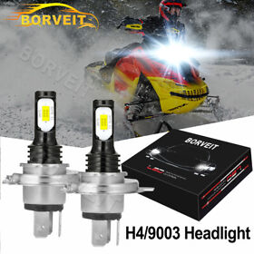 2x H4 90w Bulbs Led Headlight White For Ski-doo Backcountry 850 Etec 2018 2019
