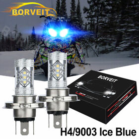 2x H4 Bulbs Blue Headlight For Ski-doo Renegade Sport 600 2011-2015 2016 2018