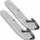 6639-386 6-inch Arctic Cat Saddleless Mountain Skis White Standard Keel