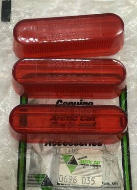 Arctic Cat 0696-032 3 Pk 0696-035 Snowmobile Trailer Taillight Lens Fits 1991 Models