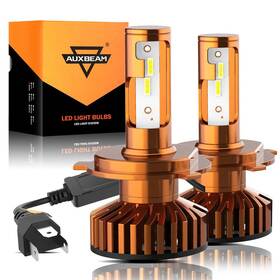 Chu-auxbeam-q9-h4-led-002064 Auxbeam For Ski-doo Snowmobile 2x 6000k Clear White Led Headlight H4 9003 Bulbs