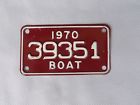 Boat-1970-6 2-good Condition 1 Tag Plate-florida 4x3 Vintage-registration
