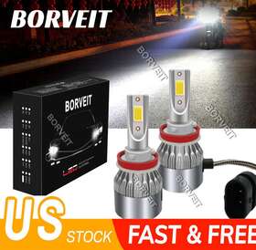 Bor-h11 Borveit H8 H9 2x 50w White Headlight Bulbs For Arctic Cat F8 Efi 2007-2010 Lxr 2007-11