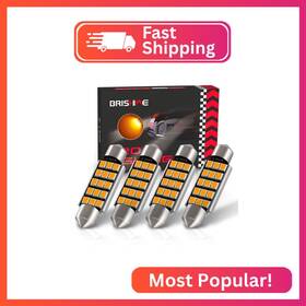 Brishine-festoon42a-28354 Brishine 578 211-2 Led Bulbs Super Bright Amber Yellow 2835 Chipsets Canbus Err