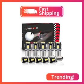 Brishine Xpismii-ba9s-6smd5630-10p Ba9s Led Bulbs 6000k Xenon White Extremely Bright 5630 Chipsets 53 57 2