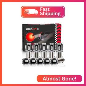 Brishine Xpismii-ba9s-6smd5630-red10p Ba9s Led Bulbs Brilliant Red Extremely Bright 5630 Chipsets 53 57 293 B
