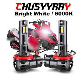 Chusyyray 144082931828 For 2006 - 2008 Arctic Cat 400 Headlight Hi/lo Beam Led Light Bulbs 6000k White