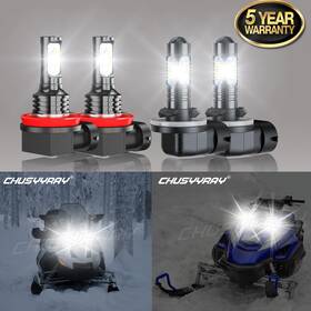 Chusyyray 585667114746 4pc Led Headlight Bulbs For Arctic Cat Z1 1100 Efi Lxr 2009 2010 2011