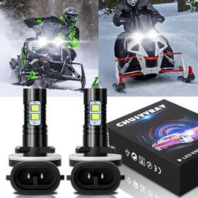 Chusyyray 727091447582 220w Fit Arctic Cat Zr 440 500 600 700 800 900 Snowmobiles Led Headlight Bulbs