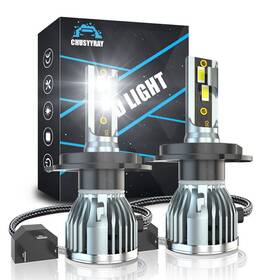 Chusyyray-q3 Chusyyray 2pcs White H4 Led Headlight Bulb 6000k By For Yamaha Apex Phazer Snowmobiles