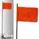 F6-black-8120r Firestik Black Fire Stick W Orange Safety Flag 6ft