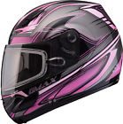 G6443403 Graphics Helmet Snowmobile Semcoe Xs Modular Pink - Gmax Gm44s Silver