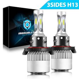 Unc-s2h13-012 Ironwalls 3-sides H13 Led Headlight Bulbs For Polaris Ranger Rzr 570/800/900/1000 Xp 6000k
