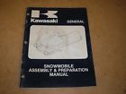 Ma-298 Kawasaki General Snowmobile Used Assembly And Preparation Manual