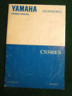 Manual Owners 340 Yamaha Cs 1991 Cs340es Owner Snowmobile Es