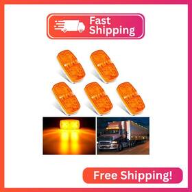 Tl-173 Nilight Double Bullseye Marker Light 5pcs Amber 10led Rectangular Clearance Fron