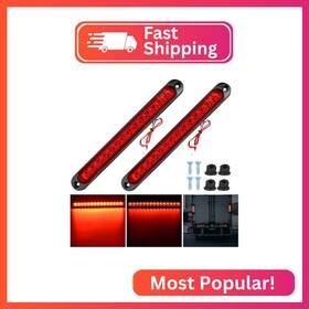 Tr-128 Nilight 2pcs 10inch 15 Led Red Trailer Light Bar For Park Stop Turn Tail Brake L