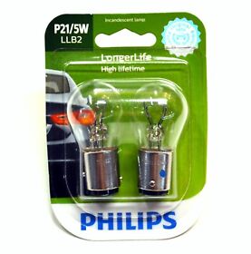 12499llb2 Philips Longer Life P21/5w 21/5w Two Bulbs Stop Brake Tail Light Replacement Lamp