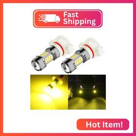 Phinlion Phinlion-5202-3030-30smd-y 5202 Ps24w Yellow Led Fog Light Bulbs 3200 Lumens Super Bright 3030 30