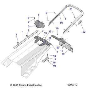 5264150-630 Polaris Cover-taillght Harness129 Lime
