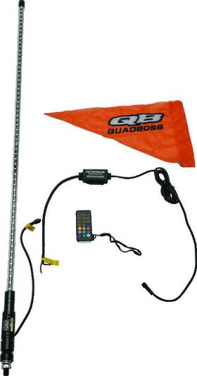 Quadboss 609664 Quadbossft Single Whip Bluetooth 4 Clear