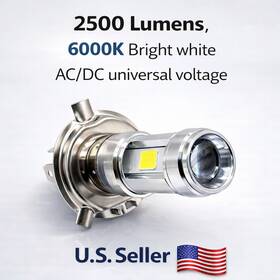Superlative Supplies 0609-129 55/60w Pro Ac/dc Led Headlight Bulb For Arctic Cat Mxz 120 200 2023 2025 Brightness