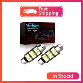 Yorkim 42mm-3181 578 Led Bulb White Super Bright 212-2 Festoon Bulbs Error Free Canbus 9