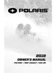 Polaris Owners Manual Book 2019 800 Pro-rmk 163 & 174. Fixed Price $19.50.