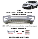 2016 2017 Ford Explorer Front Bumper Upper & Lower With Sensors Total. Fixed Price $395.34.