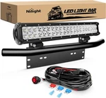 Nilight Led Bar 20INCH 126W Combo And Front License Plate Mounting Bracket. Fixed Price $65.99.