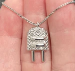 **new** Genuine Signed Swarovski "energy Plug" Silver Crystal Pendant - #933571. Fixed Price $40.31.