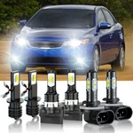 Kia Forte 2010-2013 Led Headlight Fog Bulbs 6000K White Combo. Fixed Price $34.99.