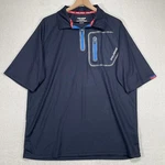 Polaris Polo Shirt Mens Xl Blue Stretch Performance Outdoor Pocket Short Sleeve. Fixed Price $10.50.