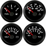 52MM/2INCH Gauge Set Fuel Oil Pressure Volt,water Temp Black 12V/24V Usa Stock. Fixed Price $66.49.