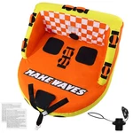 Uimoso Inflatable Towable Tube For Boating With Seats & Backrest 1-2 Riders. Fixed Price $129.99.