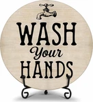 Funny Bathroom Decor, Wash Your Hands Sign, Restroom Accessories, Toile. Fixed Price $19.39.