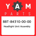 88T-84310-00-00 Yamaha Headlight Unit Assembly 88T843100000, New Genuine Oem Par. Fixed Price $283.56.