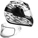 Snowmobile Helmet Youth Kids Black White Full Face Sledding Machine. Fixed Price $89.00.