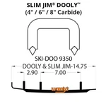 Woodys Slim Jim Dooly Performance Carbide Wear Rods 8IN. SS8-9350. Fixed Price $55.31.