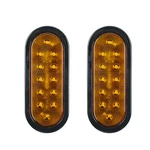 Fouwick 2PCS 6" Oval Red Tail Trailer Light 12LEDS, IP65 Yellow. Fixed Price $14.63.