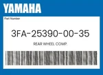 Yamaha Genuine Rear Wheel Comp. 3FA-25390-00-35. Fixed Price $139.99.