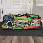 Vintage Team Arctic Cat Snowmobile Huge Oversized Duffel Gear Bag. Fixed Price $225.00.