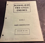 1970 Kohler Two Cycle Engines K295-1 Parts Manual (715). Fixed Price $21.99.