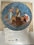 Norman Rockwell American Family Series 2 Good Food, Friends Plate W/coa. Fixed Price $18.74.