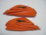 Arctic Cat Atv Snow Set Pair Hand Orange Guards 4639-808. Fixed Price $53.09.