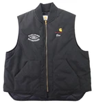 Vtg 90S Y2K Carhartt 2XL Xxl Black Quilted Arctic Lined Nylon Work Vest. Fixed Price $39.99.