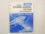 Yamaha Snowmobile Service Manual 1999 SX500D Models LIT-12618-02-07 B15401. Fixed Price $8.99.