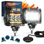 2X 4" Led Light Bar Flood Off-road 4WD Suv Truck + Wiring Harnes. Fixed Price $65.69.